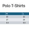 Polo Size Chart