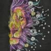 Lion Embroidered Obversized Tshirt pic